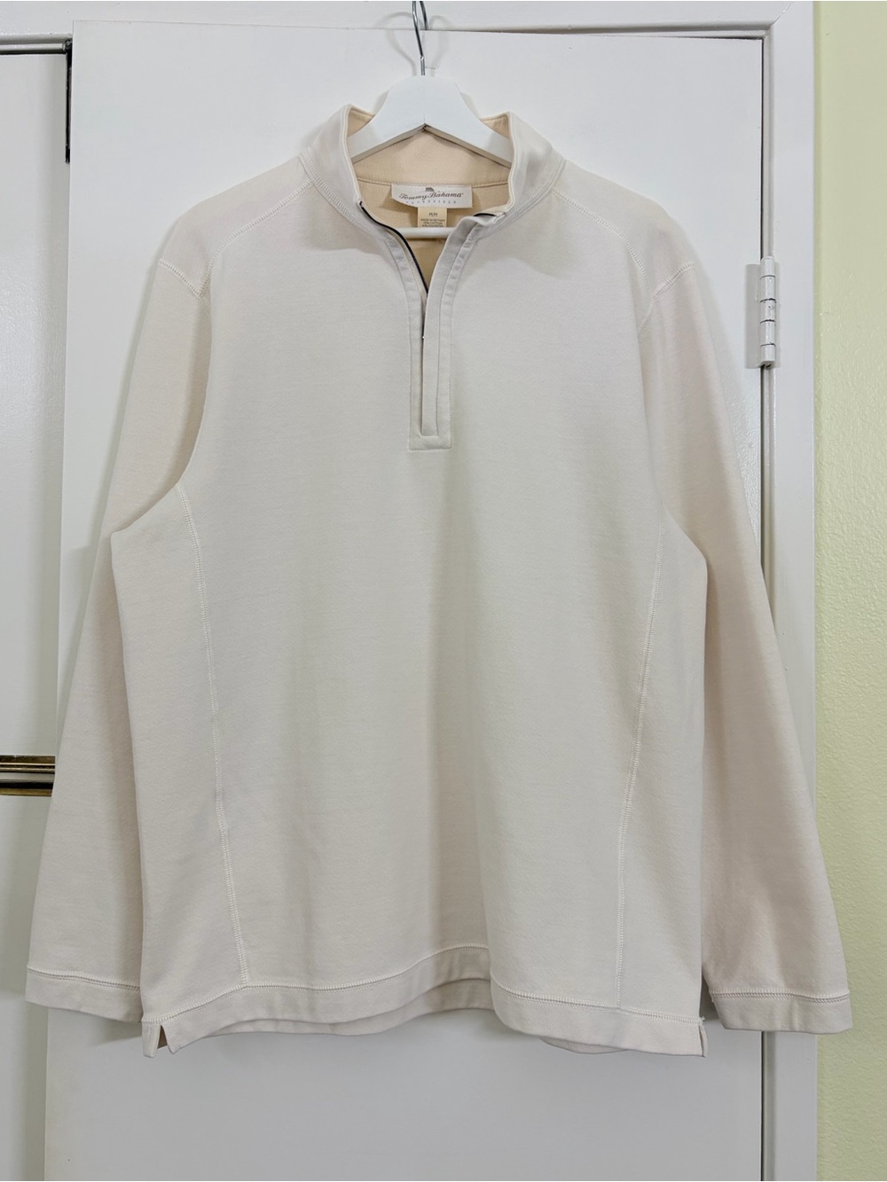 Tommy Bahama Reversible Quarter Zip Pullover Coastal Resort Golf Preppy M